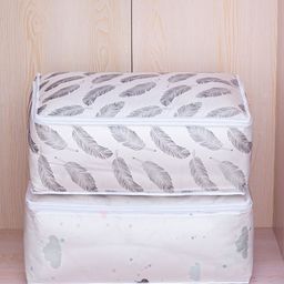 HOUSE OF QUIRK White & Grey Printed Oversized Organisers-image-65