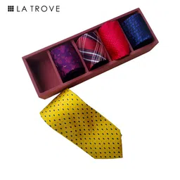 La Trove Premium Pink 5 Slot Tie Organiser-12