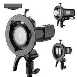Hanumex S2 Speedlite S-Type Bracket Bowens Mount for Godox V1, AD200Pro, AD400Pro, V860II, TT685 – Compact Design, Precise Tilt Control, Large Adjustment Handle, Umbrella Mount image 5