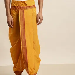 SOJANYA Men Mustard Yellow Solid Dhoti Pants-image-99
