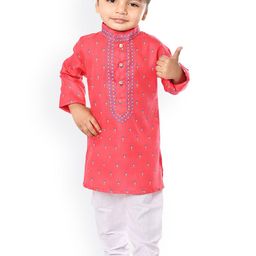 BAESD Boys Ethnic Motifs Printed Kurta with Pyjamas-31