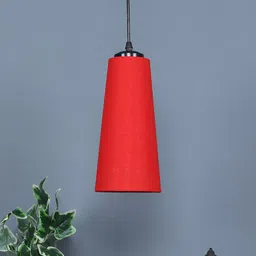 Devansh Red & Black Textured Cylindrical Ceiling Lamp-12