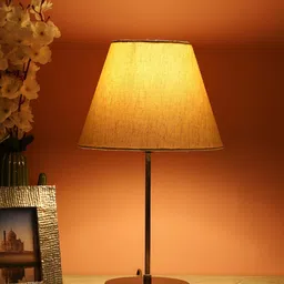 BTR CRAFTS White Textured Frustum Table Lamp with Adjustable Cord-17
