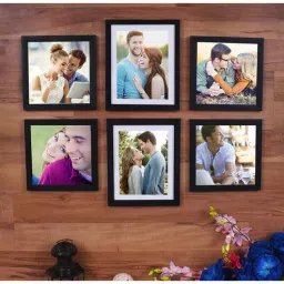art street Dave Set Of 6 Black Solid Wood Collage Photo Frames-picture-32