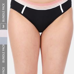 Amour Secret Women Pack of 3 Anti-Bacterial Mid-Rise Hipster Briefs-picture-4
