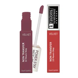krayons Power Stay Non-Transfer   Matte Liquid Lipstick 4ml Each - Burnt Orange & Mauve Glaze-image-18