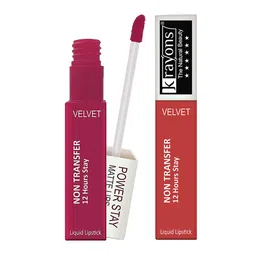 krayons Power Stay Non-Transfer   Matte Liquid Lipstick 4ml Each - Burnt Orange 10, Pink Glam 01-image-22