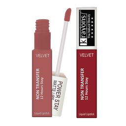 krayons Power Stay Non-Transfer   Matte Liquid Lipstick 4ml Each - Red Rush & Wow Nude-10