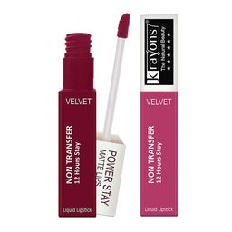 krayons Power Stay Non-Transfer   Matte Liquid Lipstick 4ml Each - Maroon Magic 09 & Pink Glam 10-47
