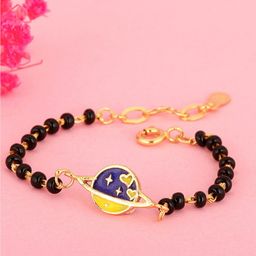 GIVA 925 Silver Golden Planet of Love Infant Bracelet-image-28