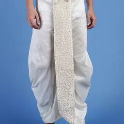 Sanwara Embroidered Art Silk Dhoti-picture-14