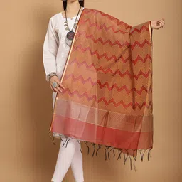 SOUNDARYA Woven Design Banarasi Silk Dupatta-32