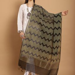 SOUNDARYA Woven Design Banarasi Silk Dupatta with Zari-40