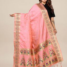 KALINI Ethnic Motifs Woven Design Banarasi Dupatta With Zari-picture-39