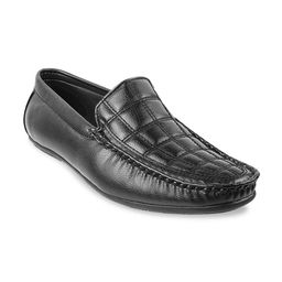 WALKWAY by Metro Men Textured Leather Slip-On Loafers-image-20