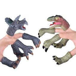 Sawkirp Darshraj Dinosaur Hand Puppets, Set for 4 Fingers, for Ages 3 and Up image 1