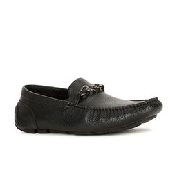 Bata Men Textured Comfort Insole Horsebit Driving Shoes-image-86