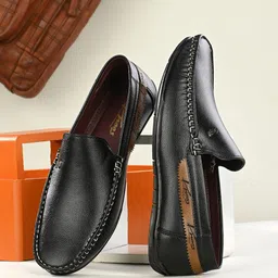 knoos Men Square Toe Comfort Insole Penny Loafers-image-43