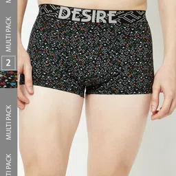 T.T. Pack Of 2 Desire Logo Printed Pure Cotton Trunks-29