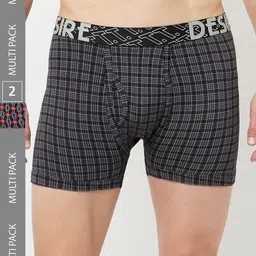 T.T. Men's Desire Printed Top Elastic Pure Cotton Trunks Pack of 3-picture-9