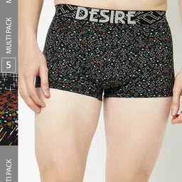 T.T. Pack Of 5 Desire 100% Combed Cotton Printed Trunks-45