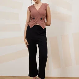 Athena Immutable V-Neck Sleeveless Waistcoat With Trousers-image-63
