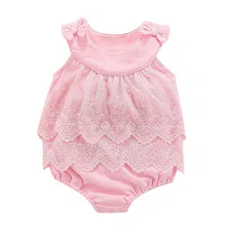 StyleCast Infants Girls Pink Self Design Layered Cotton  Bodysuit-image-53