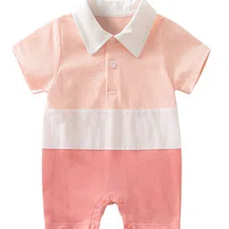 StyleCast Infant Girls Pink Colourblocked Cotton Rompers-image-22