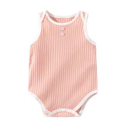 StyleCast Pink Infant Girls Striped Cotton Bodysuit-image-10