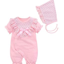 StyleCast Infants Pink Cotton Rompers-image-1