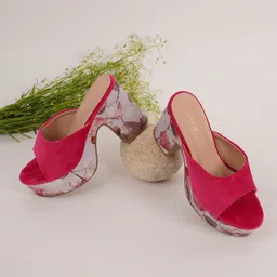 Rubeezz Pink Block Heels-50