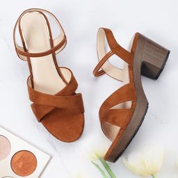 Monrow Suede Block Heels image 5