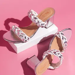 Inc 5 Textured Open Toe Block Heels-3