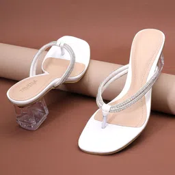 Truffle Collection Textured Block Sandals-27