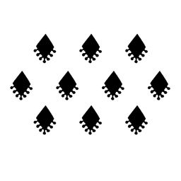 Comet Busters 10 Pcs Reusable Designer Bindis - Black-24