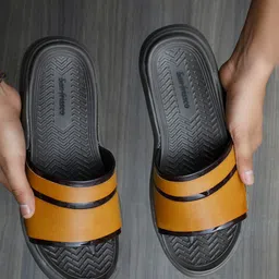 San Frissco Men Tan & Black Sliders-image-56