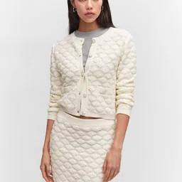 MANGO Textured Knitted Mini Skirt-12