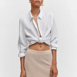 MANGO Solid Knitted Straight Mini Skirt-picture-18
