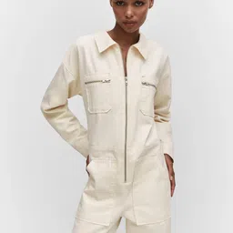MANGO Pure Cotton Basic Jumpsuit-picture-13