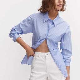 MANGO Women High-Rise Pure Cotton Denim Shorts-image-26