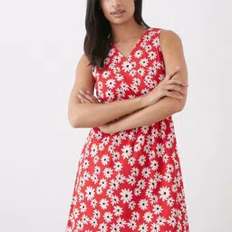 DOROTHY PERKINS Floral Print Wrap Mini Dress-image-80