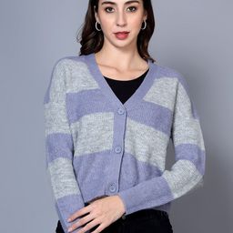 Chemistry Striped Woollen Cardigan Sweater-image-12