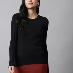 NoBarr Self Design Round Neck Pullover-18