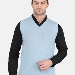 Monte Carlo Men V-Neck Sleeveless Wool Sweater Vest-image-26