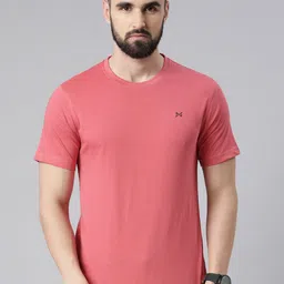 Force NXT Men Pink Round Neck Super Combed Cotton T-shirt-image-77