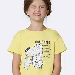 Van Heusen Girls Typography Printed Cotton Snap Dragon Ultra Soft Crew Neck T-shirt-image-16