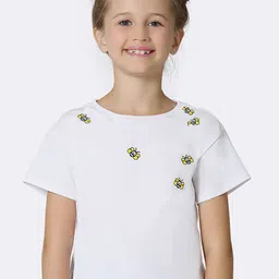 Van Heusen Girls Printed Cotton Ultra Soft Crew Neck T-Shirt-image-7