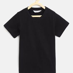 TALES & STORIES Boys Black Cotton T-shirt-image-60