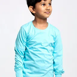 Friskers Boys Turquoise Blue Pure Cotton T-shirt-39