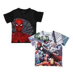 Marvel by Wear Your Mind Boys Pack of 2 Spiderman Printed Round Neck T-shirts-image-68